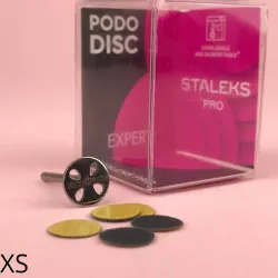 Staleks PPDset-10 Диск педикюрный пластиковый XS со сменными файлами 180 грит 5 шт (10 мм)