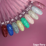 Saga Gel polish FIERY Гель-лак светоотражающий с блестками, 8 и 9 мл