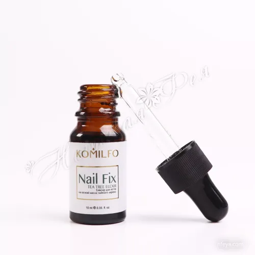 Komilfo Nail Fix Еліксир для нігтів з чайним деревом з піпеткою (арт.121053), 10 мл