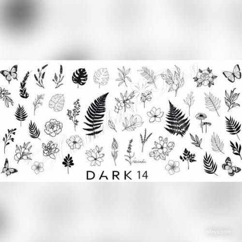 DARK Пластина для стемпинга прямоугольная, размеры 6х12см, 1 шт