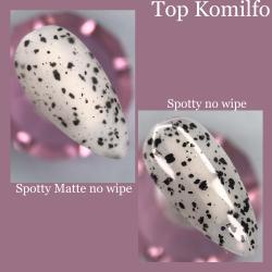 Komilfo No Wipe Matte Spotty Top Матовый топ без липкого слоя с рваной крошкой, 8 мл (арт.184111)