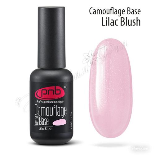 PNB Camouflage Base Lilac Blush Камуфлирующая база лавандово-розовая с микроблеском, 8 мл