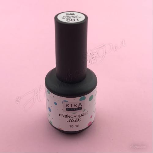 Kira French Base (Opal, Milk) База для гель-лака, 15 мл