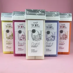 Italwax TOP Line Воск в кассетах с роликом (коралл, орхидея, жемчуг, аргана), 100 мл