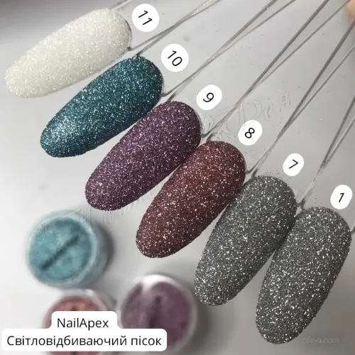 Nail Apex Светоотражающий песок в баночке, 1 шт