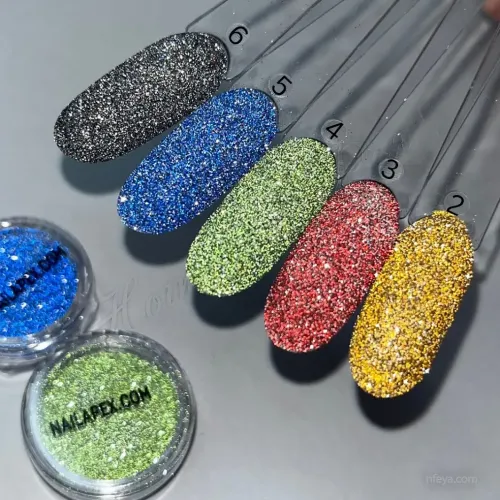 Nail Apex Светоотражающий песок в баночке, 1 шт