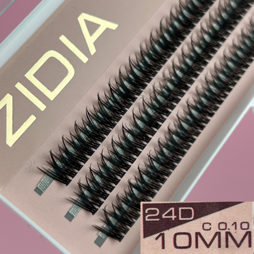 Zidia Вії 24D З 0,10 (3 стрічки, одна довжина)