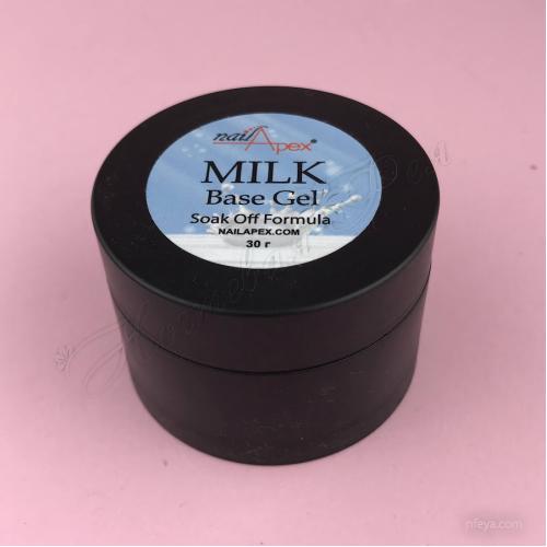 Nail Apex Milk Base gel База бело-молочная, 30 мл