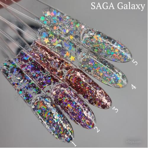 Saga Galaxy gel Гель для дизайна с шестигранниками, 8 мл