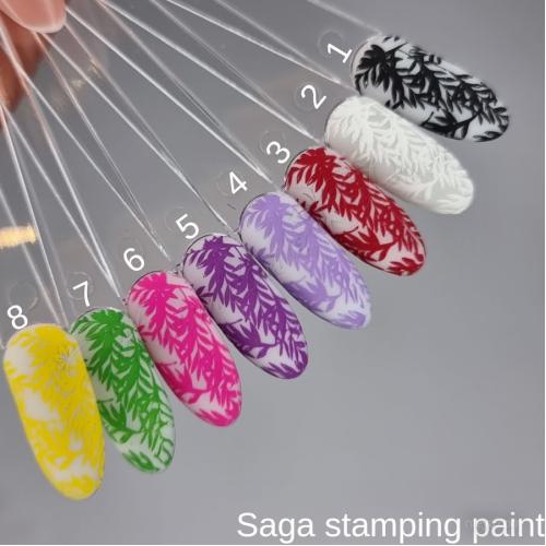 Saga Stamping paint Краска для стемпинга, 8 мл