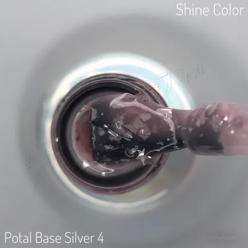 Shine Color Potal Silver Base База с поталью (частичками фольги), 10 мл