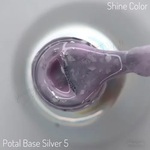 Shine Color Potal Silver Base База с поталью (частичками фольги), 10 мл