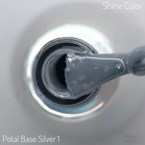 Shine Color Potal Silver Base База с поталью (частичками фольги), 10 мл
