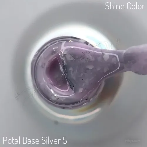 Shine Color Potal Silver Base База з поталлю (частинками фольги), 10 мл