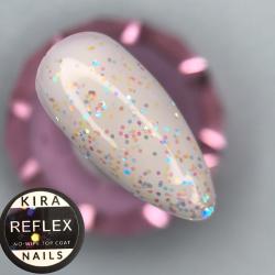 Kira Nails No Wipe Top (Silver Shard, Gold Shard, Pink Yogurt, Reflex) Топ без липкого шару, 6 мл