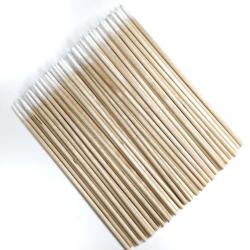Палочки деревянные тонкие с ватой, 100 шт