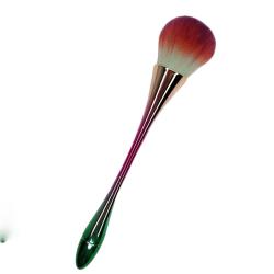 Кисть разноцветная для макияжа с удлиненной узкой ручкой (длина 20 см)