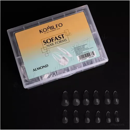 Komilfo SOFAST Nail Forms Типсы для моделирования ногтей прозрачные, 240 шт 
