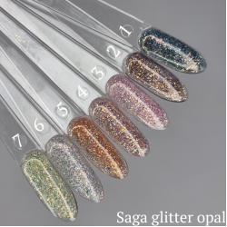 Saga Glitter Opal Глиттерный гель, 8 мл (баночка без кисточки)