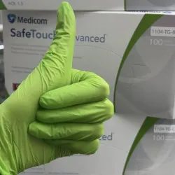 Medicom SafeTouch Перчатки нитриловые зеленые (1104 TG) 3,5 г, 100 шт
