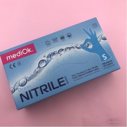 MediOk Ocean Nitrile Рукавички нітрилові блакитні, 100 шт