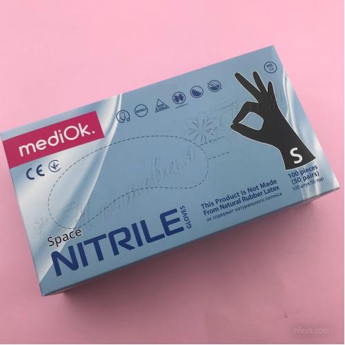 MediOk Space Nitrile Рукавички нітрилові чорні, 100 шт
