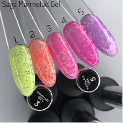 Saga Marmalade gel Гель-лак с конфетти, 8 мл