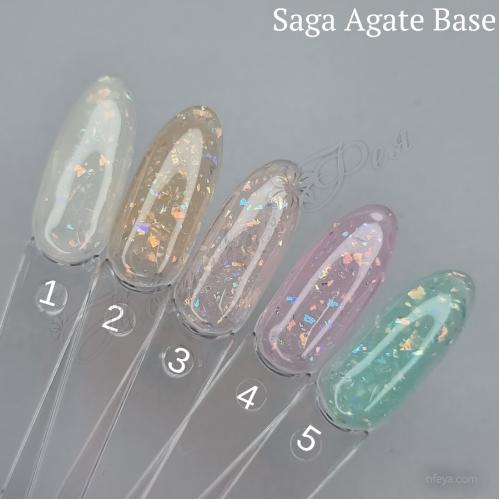 Saga Agate Base Камуфлирующая база с эффектом битого стекла, 8 мл