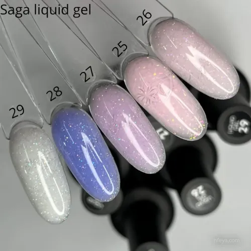 Saga Liquid gel Жидкий гель для моделирования и наращивания ногтей, 15 мл