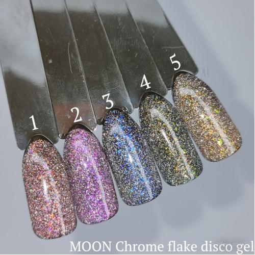 Moon Full Crome Flake Disco Світловідбиваючий гель-лак, 8 мл