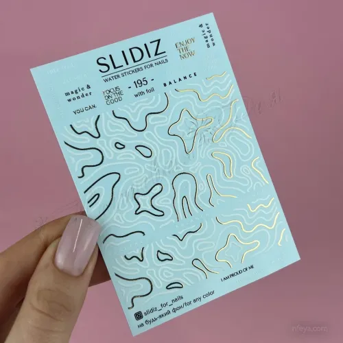 Slidiz FOIL Слайдери на водній основі розмір з фольгою 7х10 см (020223), 1 шт.