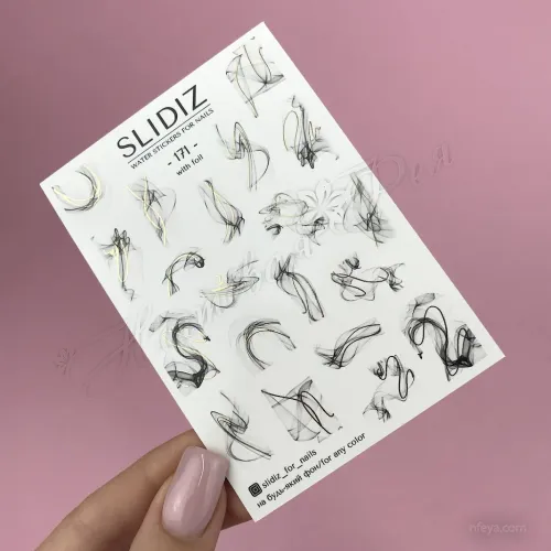 Slidiz FOIL Слайдеры на водной основе размер с фольгой 7х10 см (020223), 1 шт