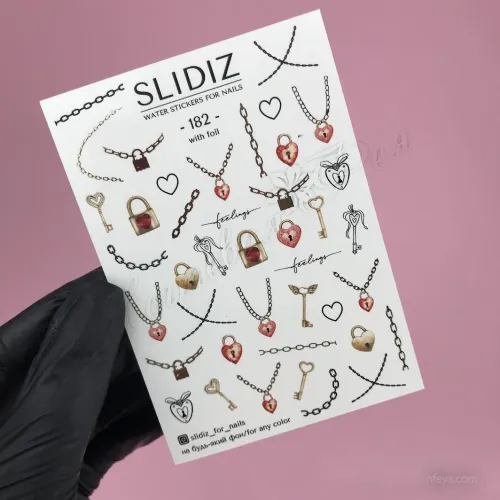 Slidiz FOIL Слайдеры на водной основе размер с фольгой 7х10 см (020223), 1 шт