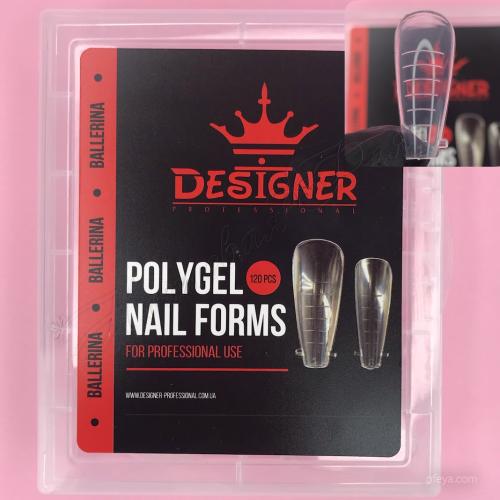 Designer Poligel Nail forms Верхні форми, 120 шт