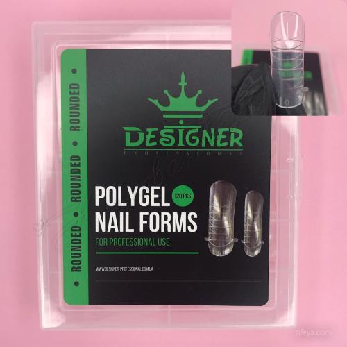 Designer Poligel Nail forms Верхні форми, 120 шт