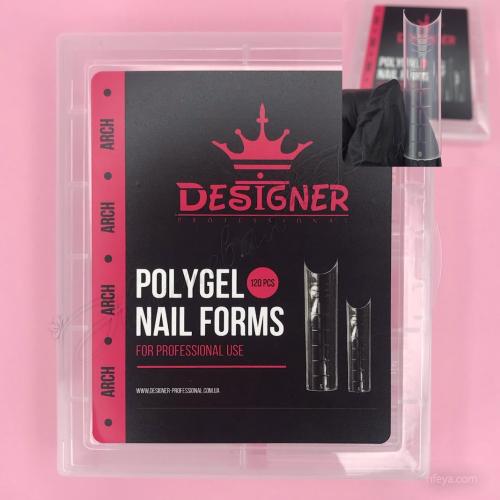 Designer Poligel Nail forms Верхні форми, 120 шт