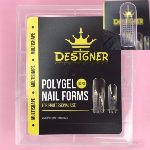 Designer Poligel Nail forms Верхні форми, 120 шт