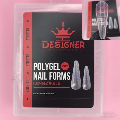 Designer Poligel Nail forms Верхние формы, 120 шт