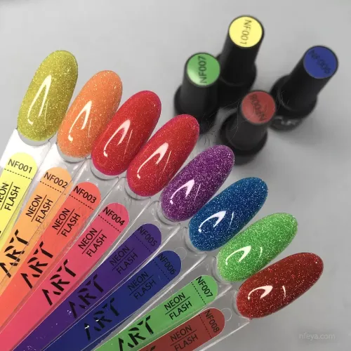 ART Neon Flash (NF) Светоотражающий неоновый гель-лак, 6 мл