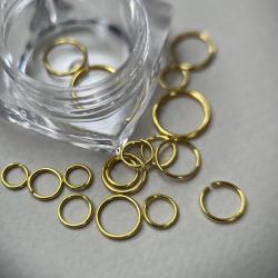 Пірсинг для нігтів (золотий, срібний, чорний) у баночці, 1 шт.