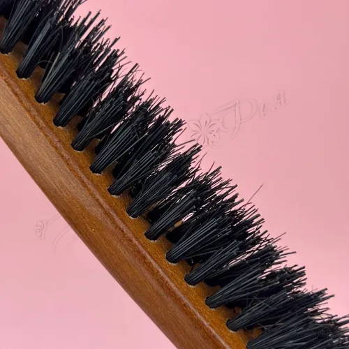 Salon Расческа 17049CM плоский гребень с натуральной щетиной, 1 шт
