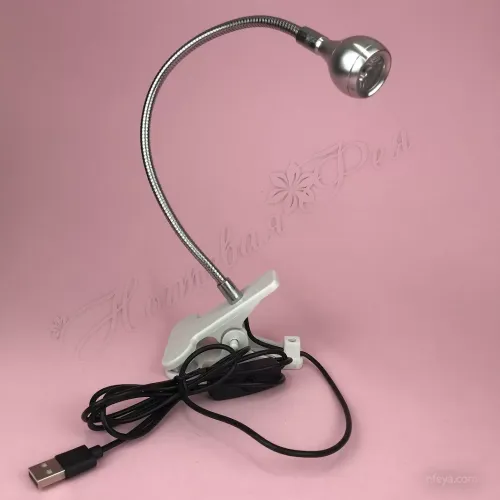 LED Лампа гнучка на прищіпці Clip on UV lamp, 5 ват