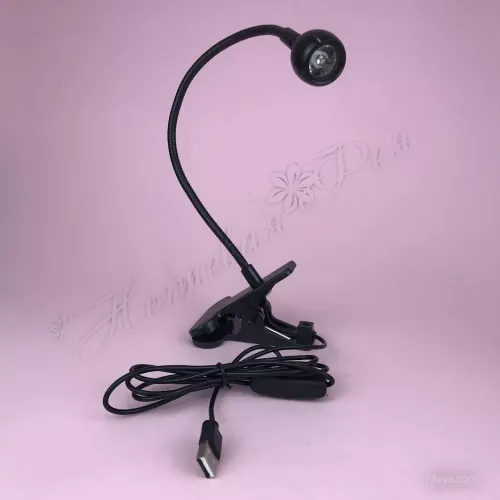 LED Лампа гибкая на прищепке Clip on UV lamp, 5 ватт