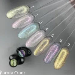 Crooz Aurora Гель-лак с эффектом втирания, 8 мл