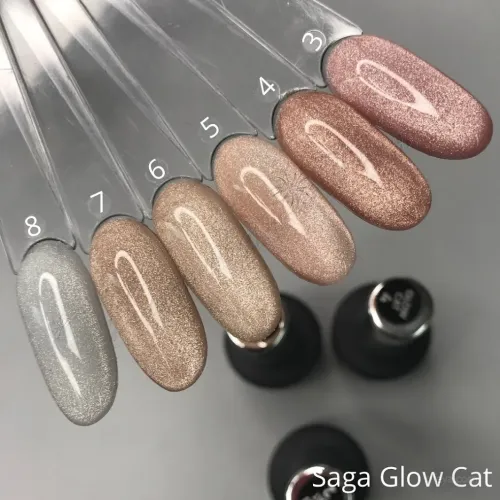 Saga GLOW CAT Гель-лак с эффектом кошачьего глаза, 9 мл