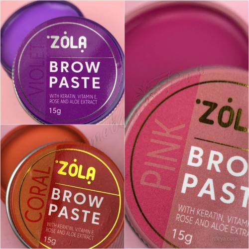 ZOLA Brow Paste White Контурная паста для бровей ЦВЕТНАЯ, 15 г
