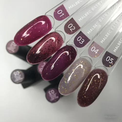 NAILSOFTHEDAY Base Malbec POTAL Витражная база с поталью, 10 мл