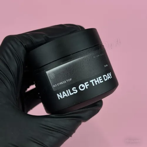 NAILSOFTHEDAY Top No Stress No Wipe Глянцевый топ без ЛЖ и без УФ-фильтров АНТИЦЕРАПКА, 30 мл