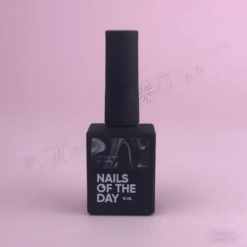 NAILSOFTHEDAY Top Glossy No Wipe Глянцевый топ без ЛЖ и УФ-фильтрами, 10 мл