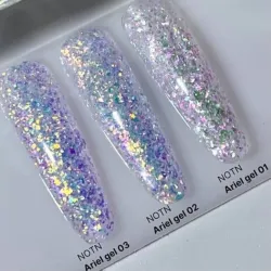 NAILSOFTHEDAY Ariel builder gel Строительный гель с разноцветными хлопьями, 15 мл